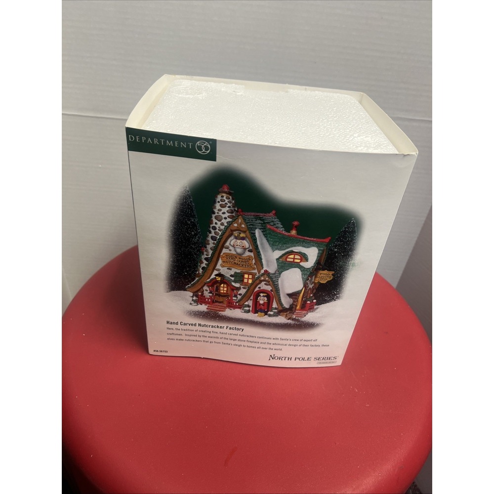 2002 Department 56 HAND CARVED NUTCRACKER FACTORY North Pole Series 56.56743 New - Picture 2 of 15